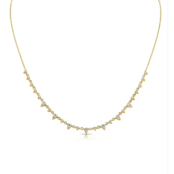 Colored Stone Necklace in 14 Karat Yellow Gold 5.18 Grams Tzfasman Jewelers Brooklyn, NY