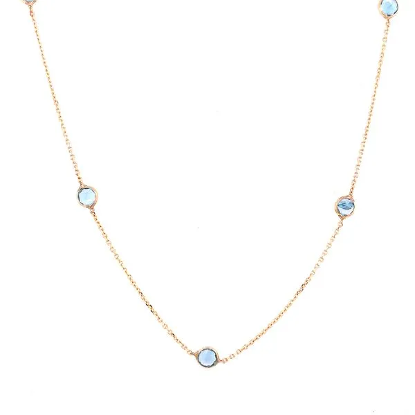 Colored Stone Necklace in 14 Karat Yellow Gold similar item image
