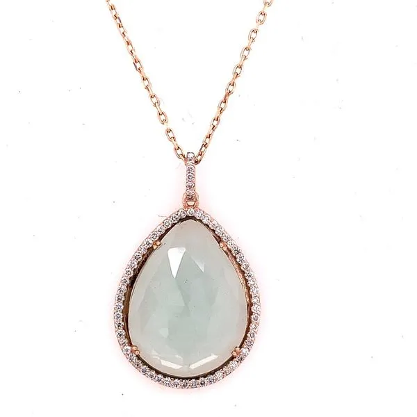 Colored Stone Necklace in 14 Karat Rose Gold Tzfasman Jewelers Brooklyn, NY