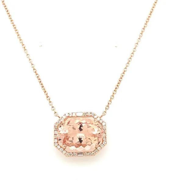 Colored Stone Necklace in 14 Karat Rose Gold 3.92 Grams Tzfasman Jewelers Brooklyn, NY