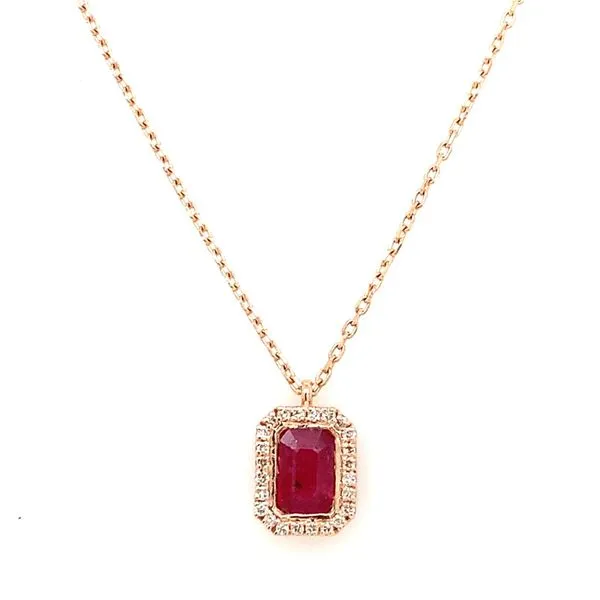 Colored Stone Necklace in 14 Karat Rose Gold Tzfasman Jewelers Brooklyn, NY