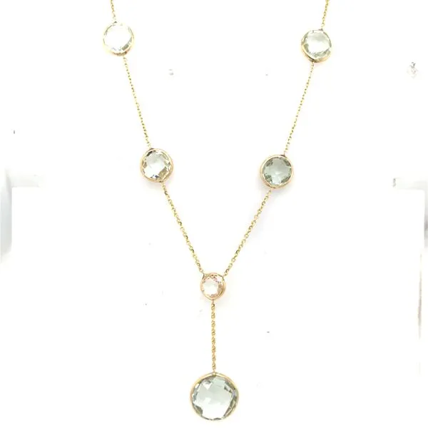 Colored Stone Necklace in 14 Karat Yellow Gold Tzfasman Jewelers Brooklyn, NY
