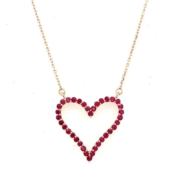 Colored Stone Necklace in 14 Karat Rose Gold Tzfasman Jewelers Brooklyn, NY