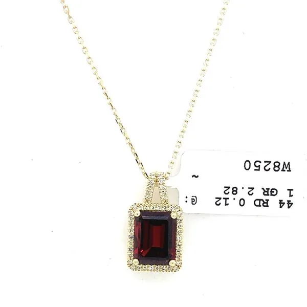 Colored Stone Necklace in 14 Karat Yellow Gold 1.09 Grams Tzfasman Jewelers Brooklyn, NY