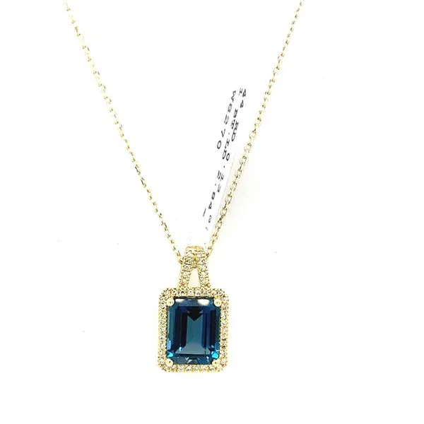 Colored Stone Necklace in 14 Karat Yellow Gold Tzfasman Jewelers Brooklyn, NY