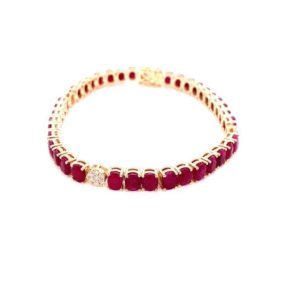 Colored Stone Bracelets in 14 Karat Yellow Gold 12.71 Grams Tzfasman Jewelers Brooklyn, NY