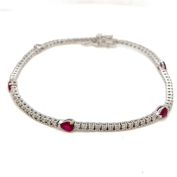 Colored Stone Bracelets in 18 Karat White Gold 5.94 Grams Tzfasman Jewelers Brooklyn, NY