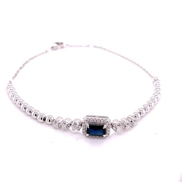 Colored Stone Bracelets in 14 Karat White Gold 3.71 Grams Tzfasman Jewelers Brooklyn, NY