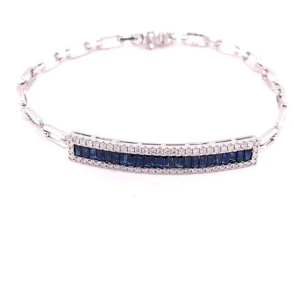 Colored Stone Bracelets in 14 Karat White Gold 7.92 Grams Tzfasman Jewelers Brooklyn, NY