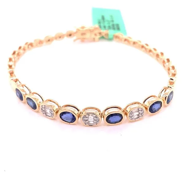 Colored Stone Bracelets in 14 Karat Yellow Gold 8.68 Grams Tzfasman Jewelers Brooklyn, NY