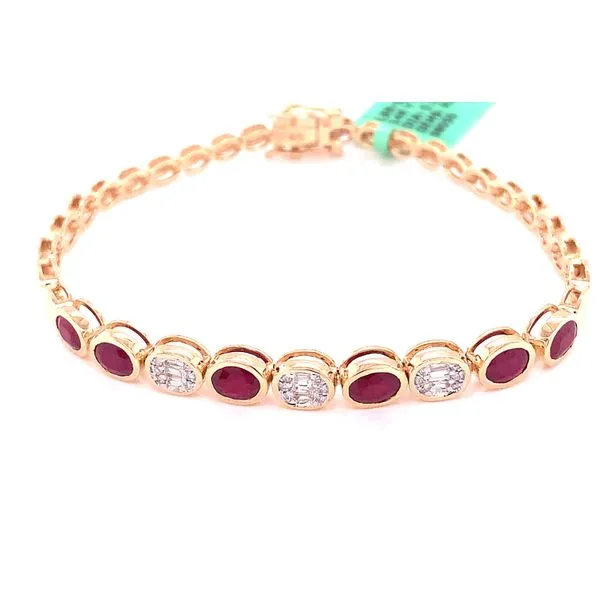 Colored Stone Bracelets in 14 Karat Yellow Gold 8.84 Grams Tzfasman Jewelers Brooklyn, NY