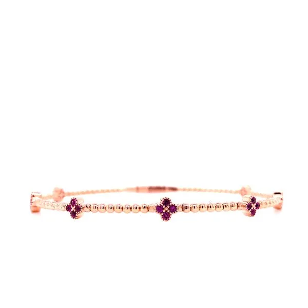 Colored Stone Bracelets in 14 Karat Rose Gold 4.5 Grams Tzfasman Jewelers Brooklyn, NY