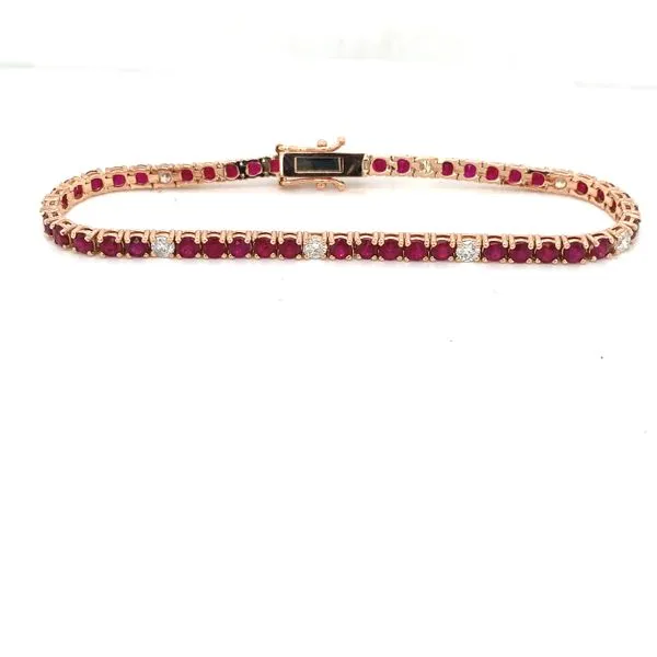 Colored Stone Bracelets in 14 Karat Rose Gold 9.6 Grams Tzfasman Jewelers Brooklyn, NY