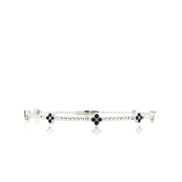 Colored Stone Bracelets in 14 Karat White Gold 4.3 Grams Tzfasman Jewelers Brooklyn, NY