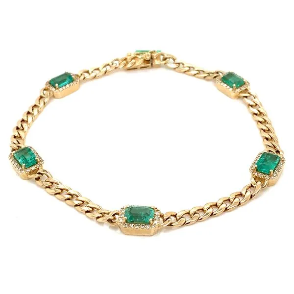 Colored Stone Bracelets in 14 Karat Yellow Gold 5.45 Grams Tzfasman Jewelers Brooklyn, NY