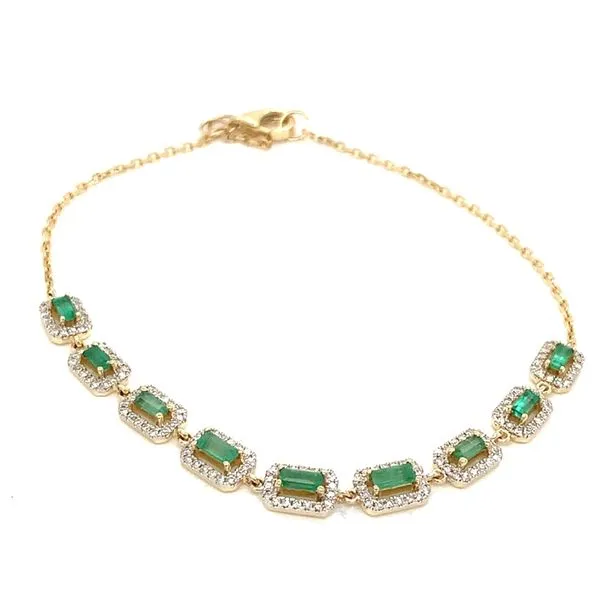 Colored Stone Bracelets in 14 Karat Yellow Gold 2.67 Grams Tzfasman Jewelers Brooklyn, NY