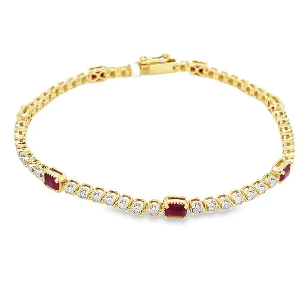Colored Stone Bracelets in 14 Karat Yellow Gold 8.90 Grams Tzfasman Jewelers Brooklyn, NY
