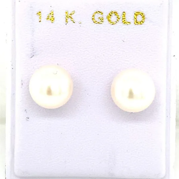 Pearl Earrings in 14 Karat Yellow Gold similar item image