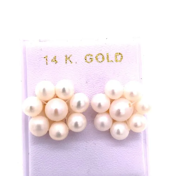 Pearl Earrings in 14 Karat Yellow Gold