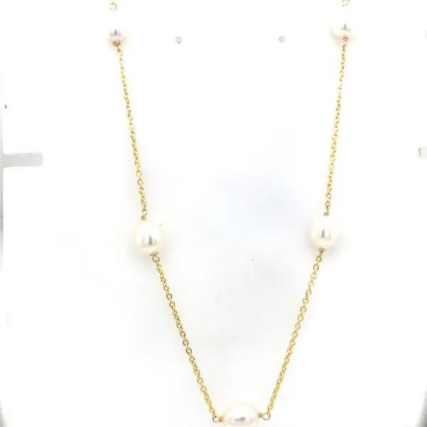 Pearl Necklace in 14 Karat Yellow Gold Tzfasman Jewelers Brooklyn, NY