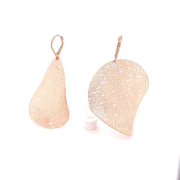 Gold Earrings in 14 Karat Rose Gold 7.38 Grams similar item image