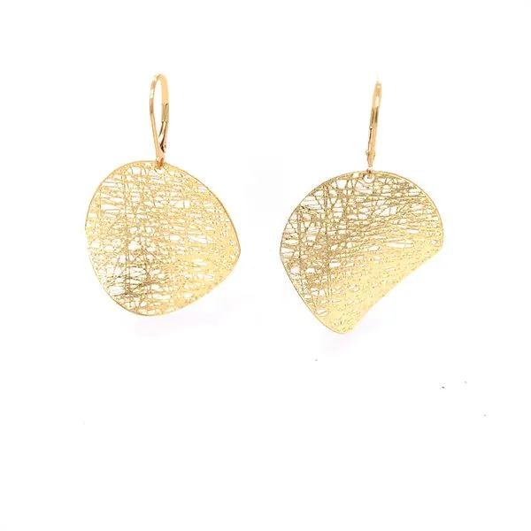 Gold Earrings in 14 Karat Yellow Gold 4.28 Grams Tzfasman Jewelers Brooklyn, NY