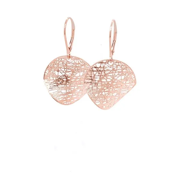 Gold Earrings in 14 Karat Rose Gold 2.13 Grams similar item image