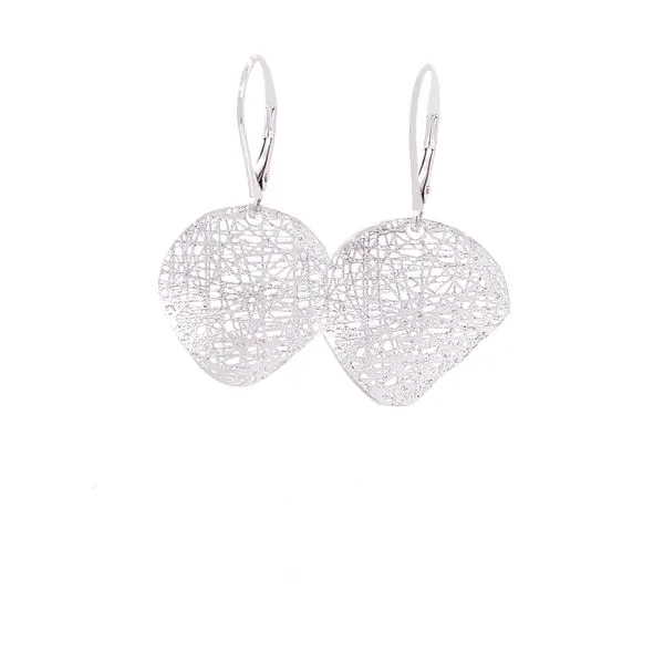 Gold Earrings in 14 Karat White Gold 2.2 Grams Tzfasman Jewelers Brooklyn, NY