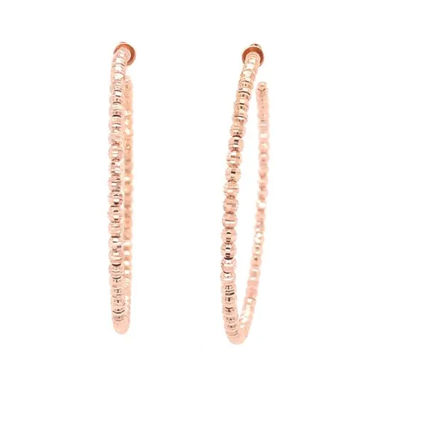 Gold Earrings in 14 Karat Rose Gold 3.6 Grams Tzfasman Jewelers Brooklyn, NY