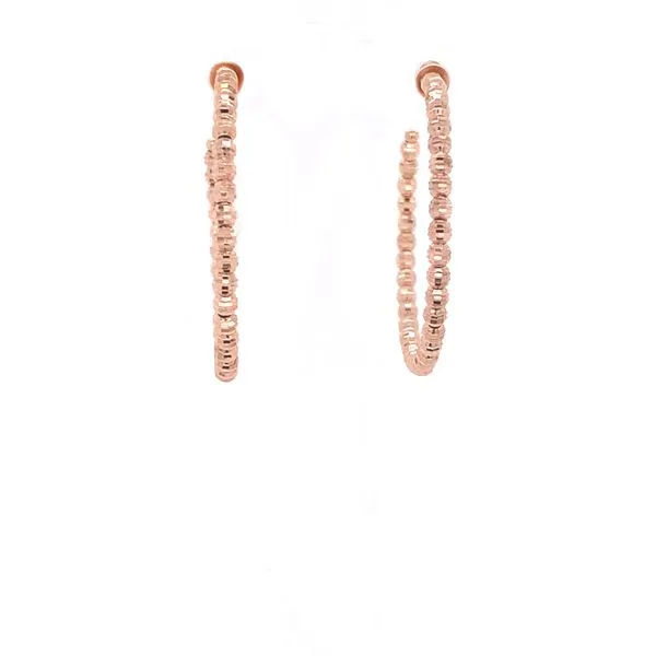 Gold Earrings in 14 Karat Rose Gold 2.4 Grams Tzfasman Jewelers Brooklyn, NY