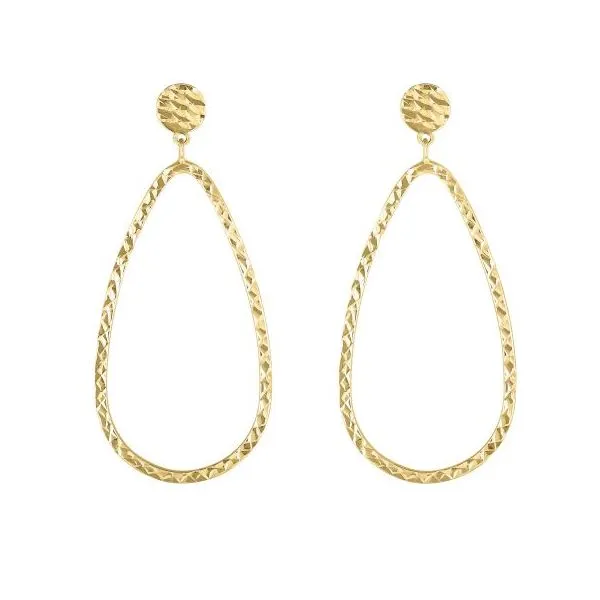 Gold Earrings in 14 Karat Yellow Gold 1.97 Grams Tzfasman Jewelers Brooklyn, NY