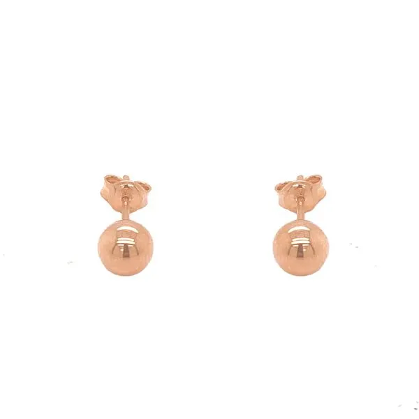 Gold Earrings in 14 Karat Rose Gold 0.7 Grams Tzfasman Jewelers Brooklyn, NY