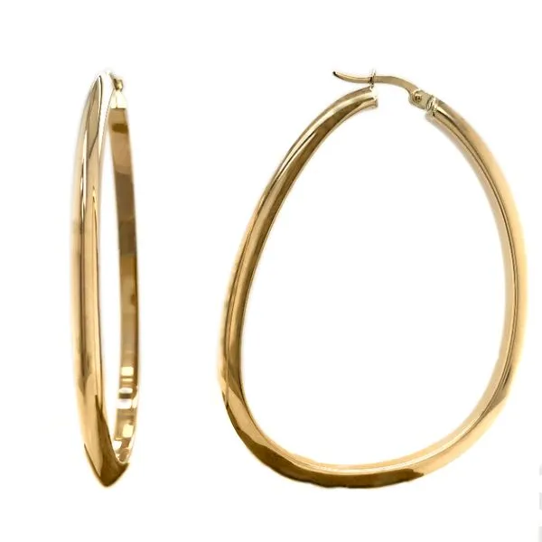 Gold Earrings in 14 Karat Yellow Gold 4.4 Grams Tzfasman Jewelers Brooklyn, NY