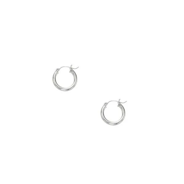 Gold Earrings in 14 Karat White Gold 1.20 Grams Tzfasman Jewelers Brooklyn, NY