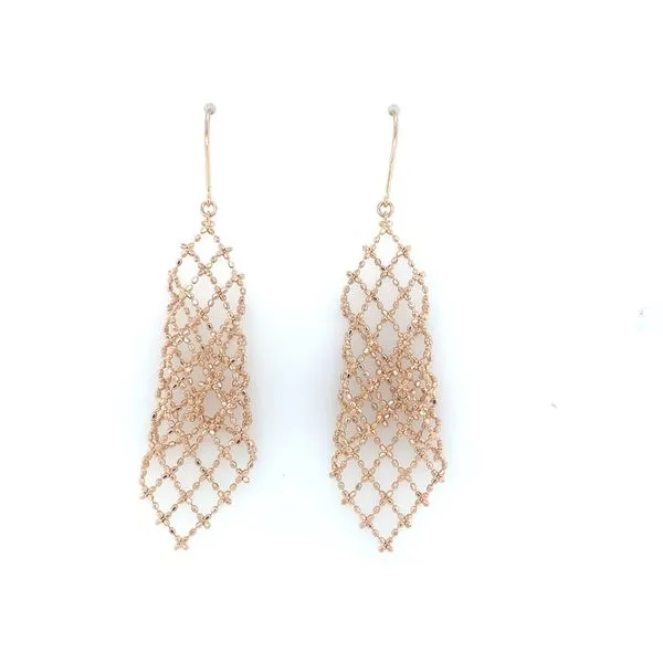 Gold Earrings in 18 Karat Rose Gold 3.0 Grams Tzfasman Jewelers Brooklyn, NY