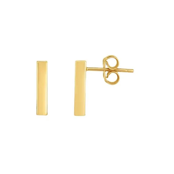 Gold Earrings in 14 Karat Yellow Gold 1.10 Grams Tzfasman Jewelers Brooklyn, NY