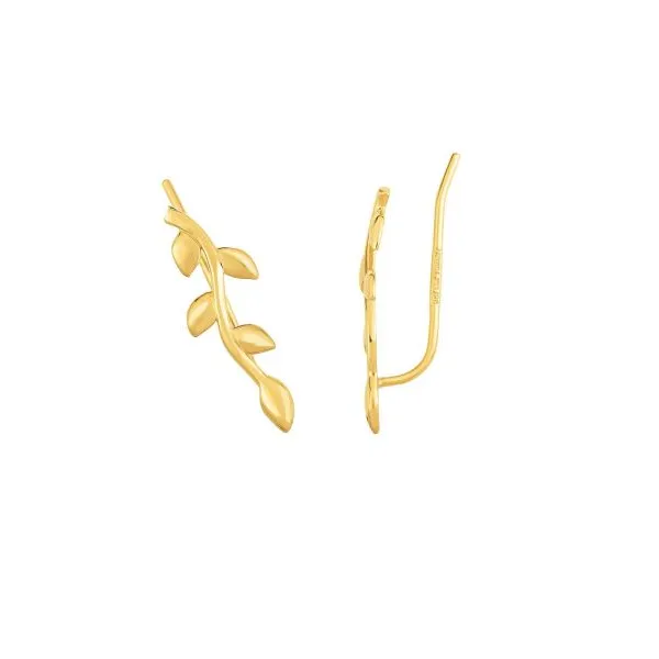 Gold Earrings in 14 Karat Yellow Gold 1.10 Grams Tzfasman Jewelers Brooklyn, NY