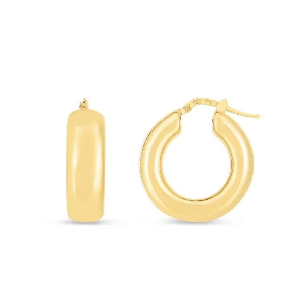 Gold Earrings in 14 Karat Yellow Gold 5.00 Grams Tzfasman Jewelers Brooklyn, NY