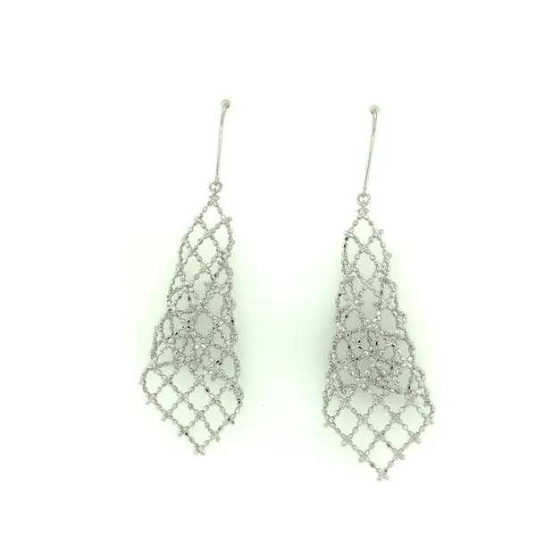 Gold Earrings in 14 Karat White Gold 3.23 Grams Tzfasman Jewelers Brooklyn, NY