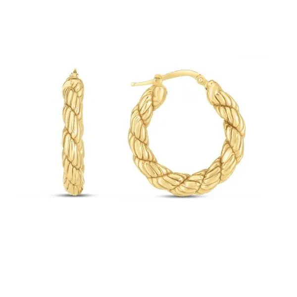 Gold Earrings in 14 Karat Yellow Gold 4.90 Grams Tzfasman Jewelers Brooklyn, NY