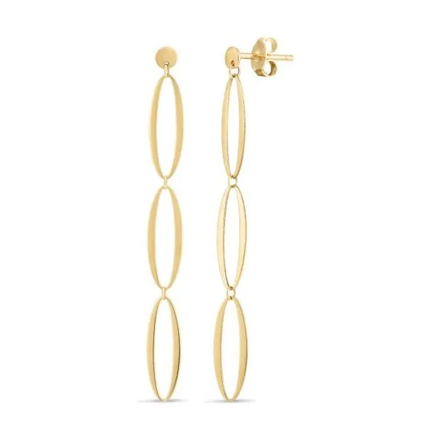 Gold Earrings in 14 Karat Yellow Gold 1.50 Grams Tzfasman Jewelers Brooklyn, NY