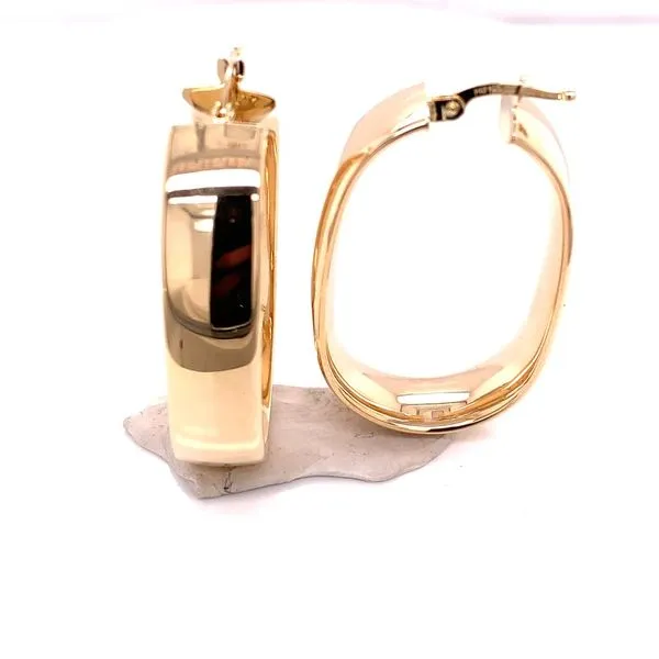 Gold Earrings in 14 Karat Yellow Gold 5.8 Grams Tzfasman Jewelers Brooklyn, NY
