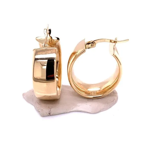Gold Earrings in 14 Karat Yellow Gold 3.2 Grams Tzfasman Jewelers Brooklyn, NY