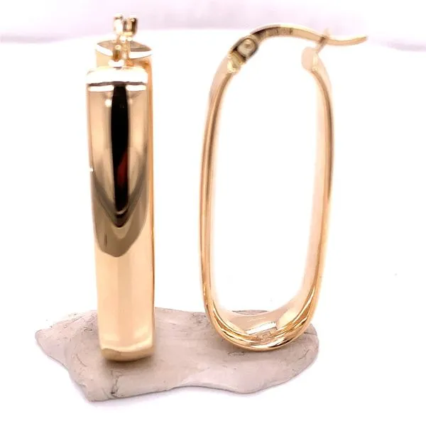 Gold Earrings in 14 Karat Yellow Gold 4.2 Grams Tzfasman Jewelers Brooklyn, NY