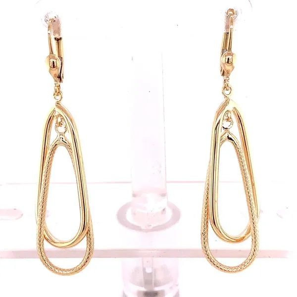 Gold Earrings in 14 Karat Yellow Gold 3.6 Grams Tzfasman Jewelers Brooklyn, NY