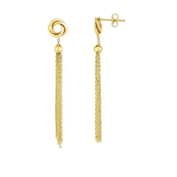 Gold Earrings in 14 Karat Yellow Gold 2.60 Grams Tzfasman Jewelers Brooklyn, NY