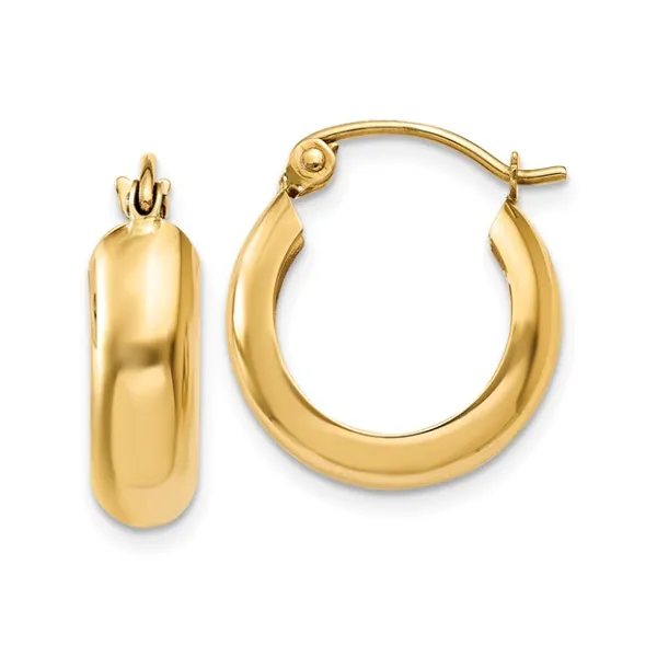 Gold Earrings in 14 Karat Yellow Gold 1.34 Grams Tzfasman Jewelers Brooklyn, NY