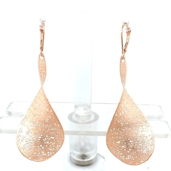 Gold Earrings in 14 Karat Rose Gold 4.18 Grams Tzfasman Jewelers Brooklyn, NY