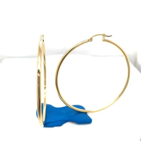 Gold Earrings in 14 Karat Yellow Gold 3.6 Grams Tzfasman Jewelers Brooklyn, NY
