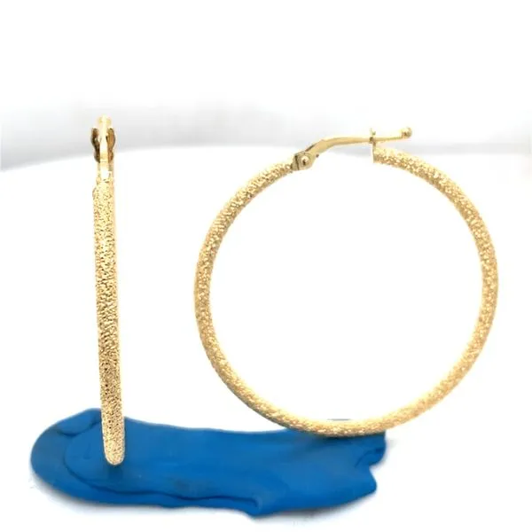 Gold Earrings in 14 Karat Yellow Gold 2.3 Grams Tzfasman Jewelers Brooklyn, NY